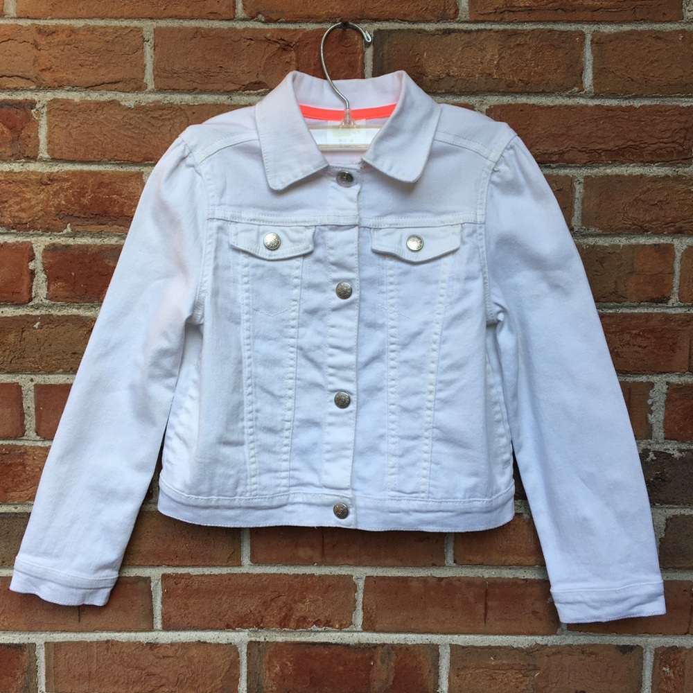 Crazy Eight White Jean Jacket  Sz 7-8